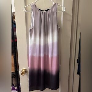 H&M White and Pink Sheath Midi Dress Halter Sleeveless